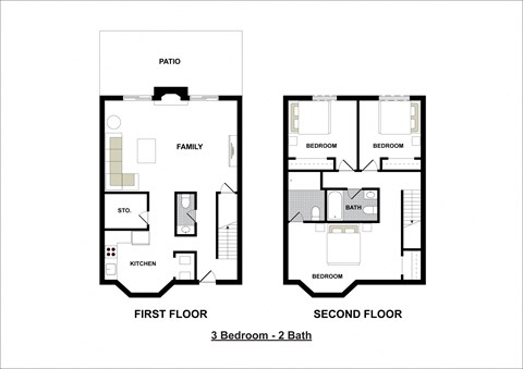 3 Bedroom Town Home 1304 Square Feet