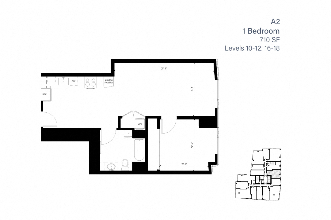 A2 One Bedroom - 1717 Webster
