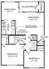 2 Bedroom 1 Bath 880sqft. 2 Bed 1 Bath