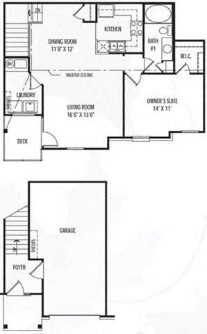 1 Bed / Attached Garage