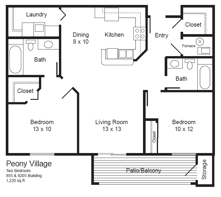 2 Bedroom (855 & 8205 Building)