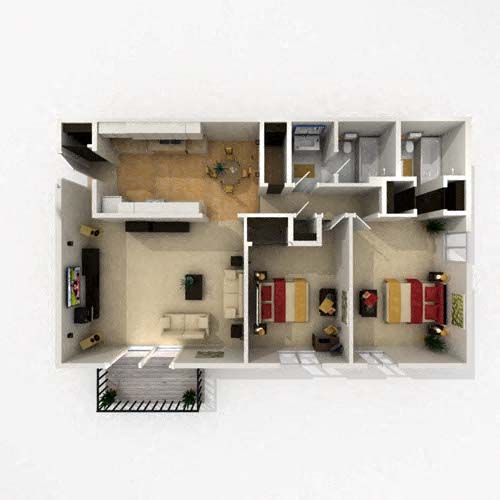Two Bedroom 1.5 Bath