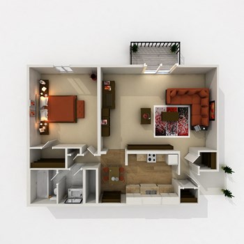 One Bedroom Layout - 825 SQ FT - Photo Gallery 14