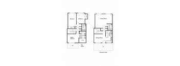 3 Bedroom floor plan for Los Gatos Gardens