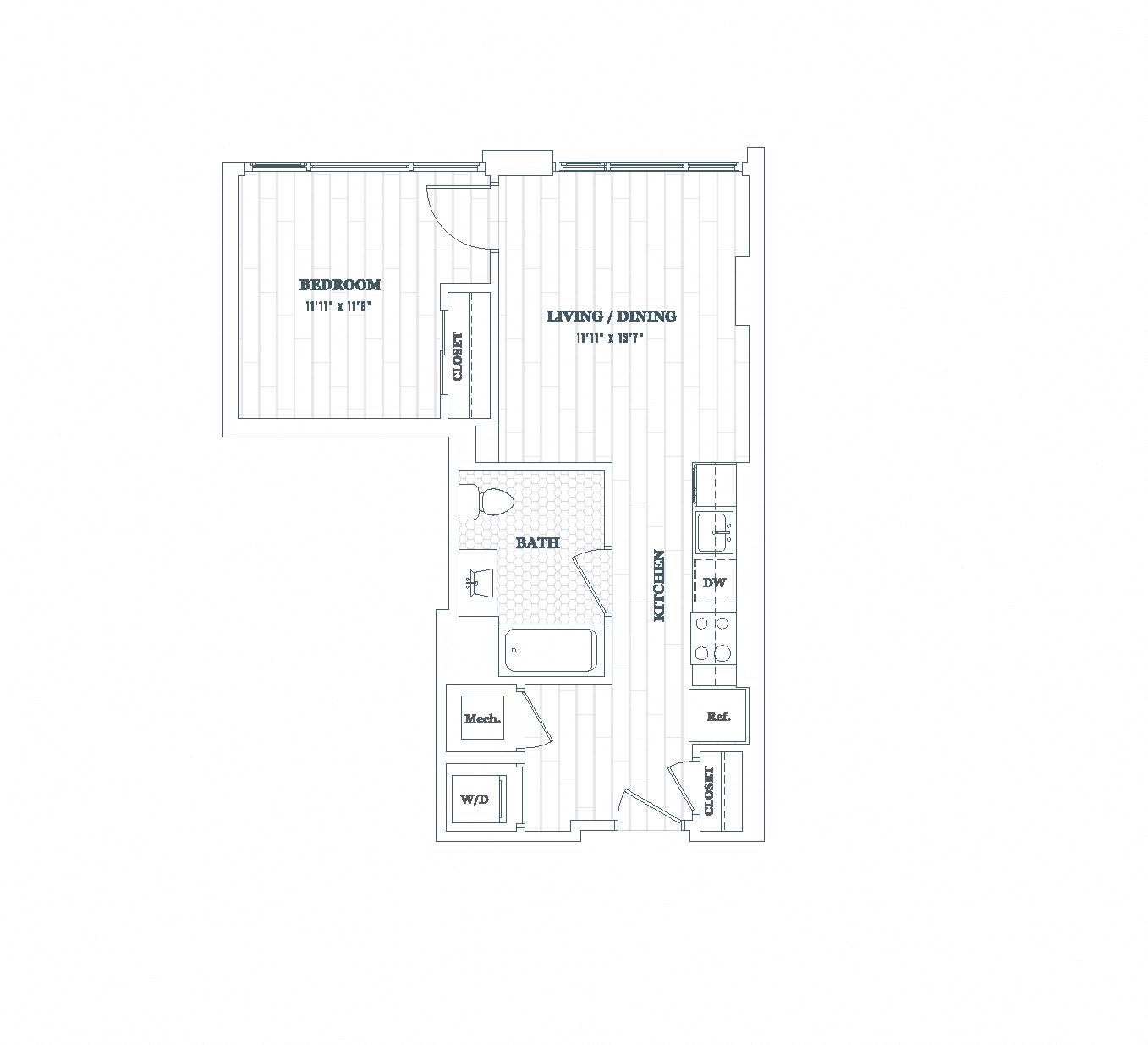 1 Bed - 1 Bath | A02