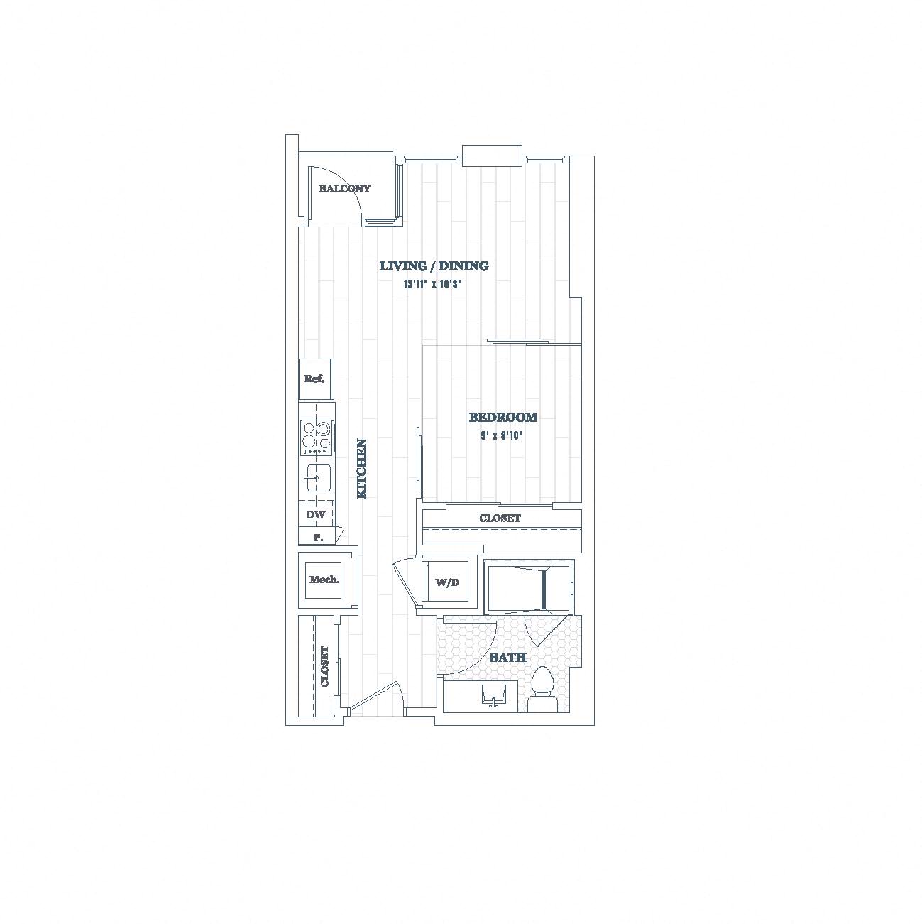 1 Bed - 1 Bath | aj4