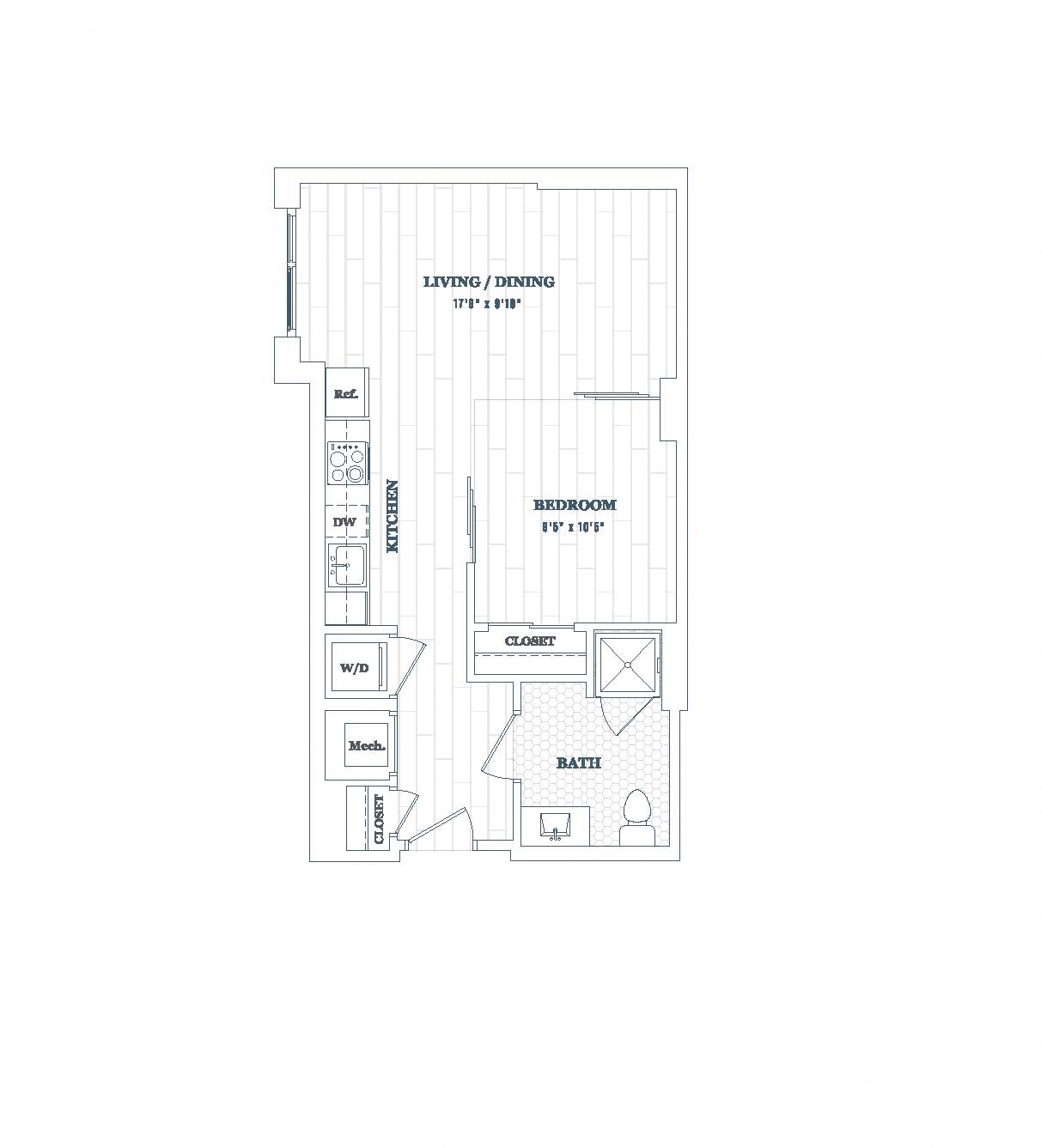 1 Bed - 1 Bath | aj6