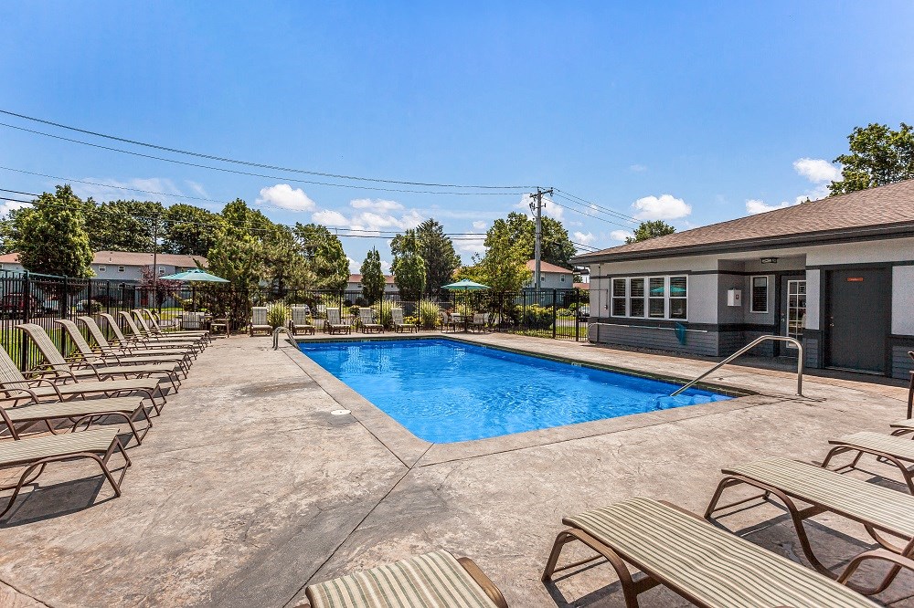 the swimming pool at the clubhouse at our apartments