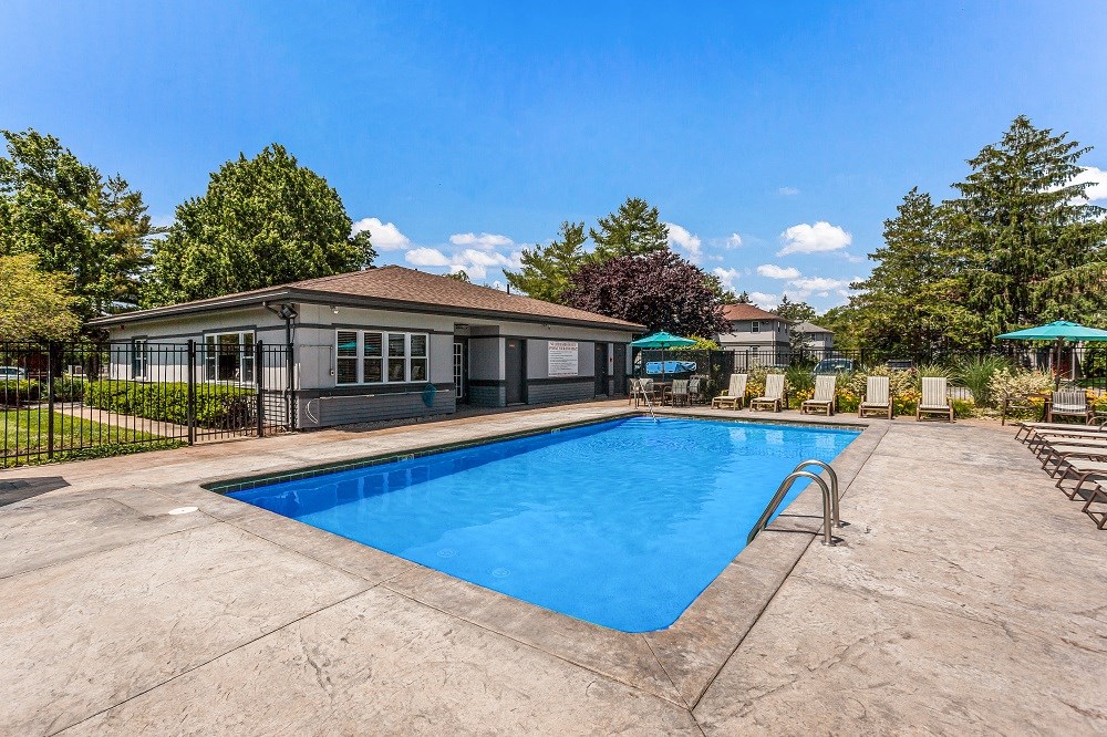 the swimming pool at our apartments