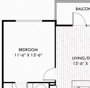 1 BD 1 BA apartment with assigned garge Kitchen and Kitchen island, alternate peninsula island layout available. Wine Rack. Pantry. Open to living-dining. in-unit laundry. walk-in closet. Balcony.