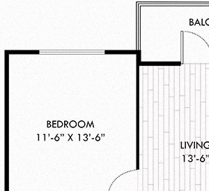 The Aikman Aikman 1 BEDROOM 1 BATH apartment with Kitchen and Kitchen island, alternate peninsula island layout available. Wine Rack. Pantry. Open to living-dining. in-unit laundry. walk-in closet. Balcony.