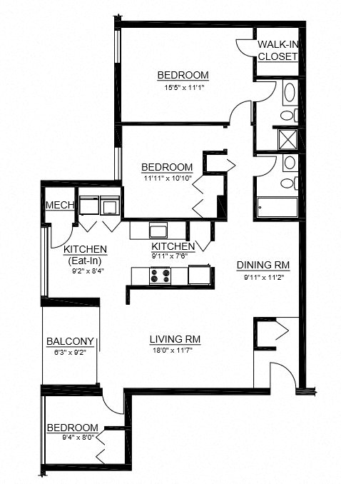 B7 2 Bed 2 Bath and Den