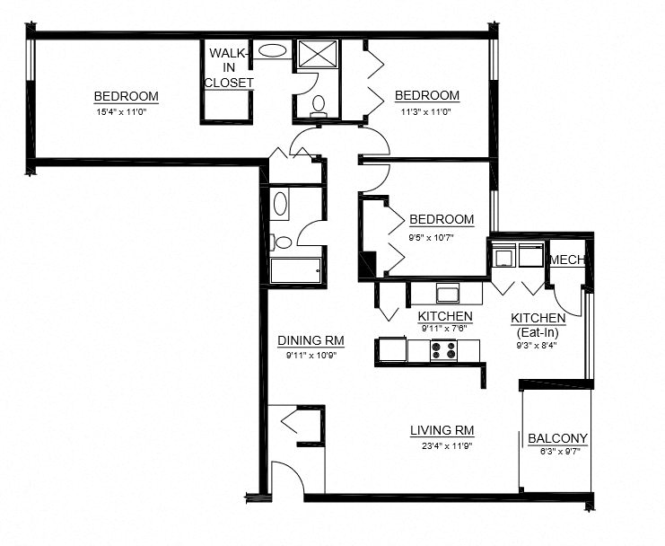 C1 - 3 Bed 2 Bath