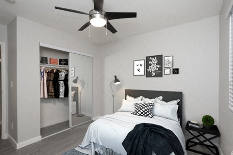 Bedroom with closet