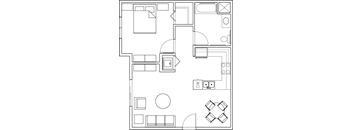 1 Bed 1 Bath (A1A)