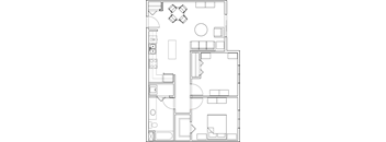 2 Bed 1 Bath (B1)