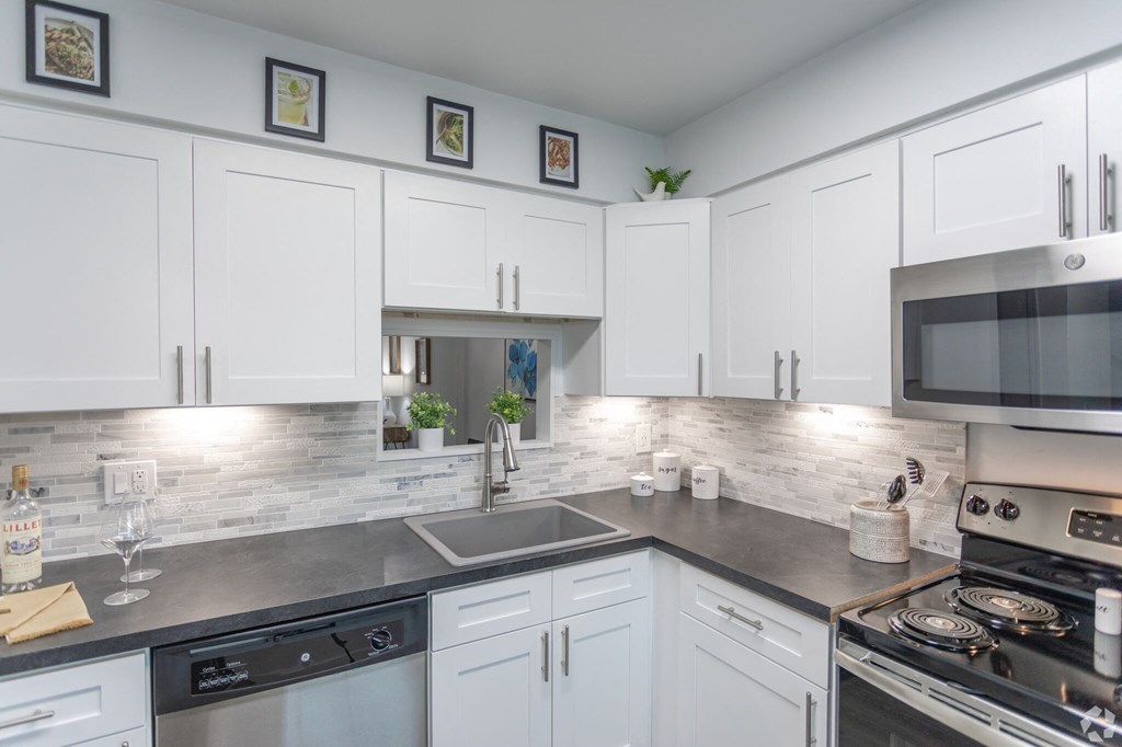 Kitchen With Custom Cabinetry at Townhomes at Galbraith Pointe, Cincinnati, Ohio