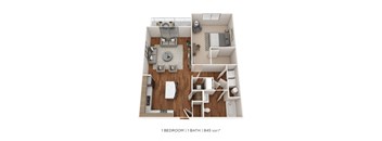 One Bedroom-845 sqft