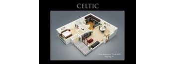 Celtic Floor Plan at Fenwyck Manor Apartments, Chesapeake, Virginia