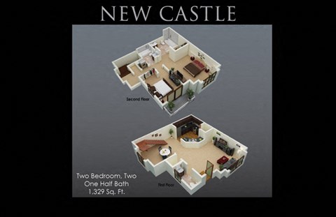 NewCastle Floor Plan at Fenwyck Manor Apartments, Chesapeake, VA, 23320