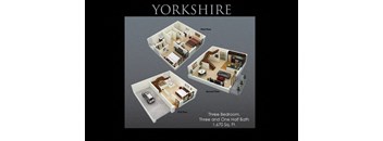 Yorkshire Floor Plan at Fenwyck Manor Apartments, Chesapeake, 23320