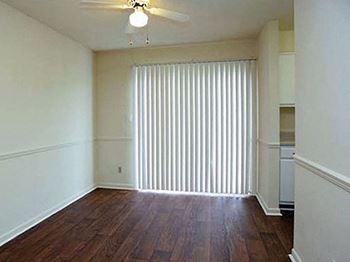 large sliding glass door in dining area