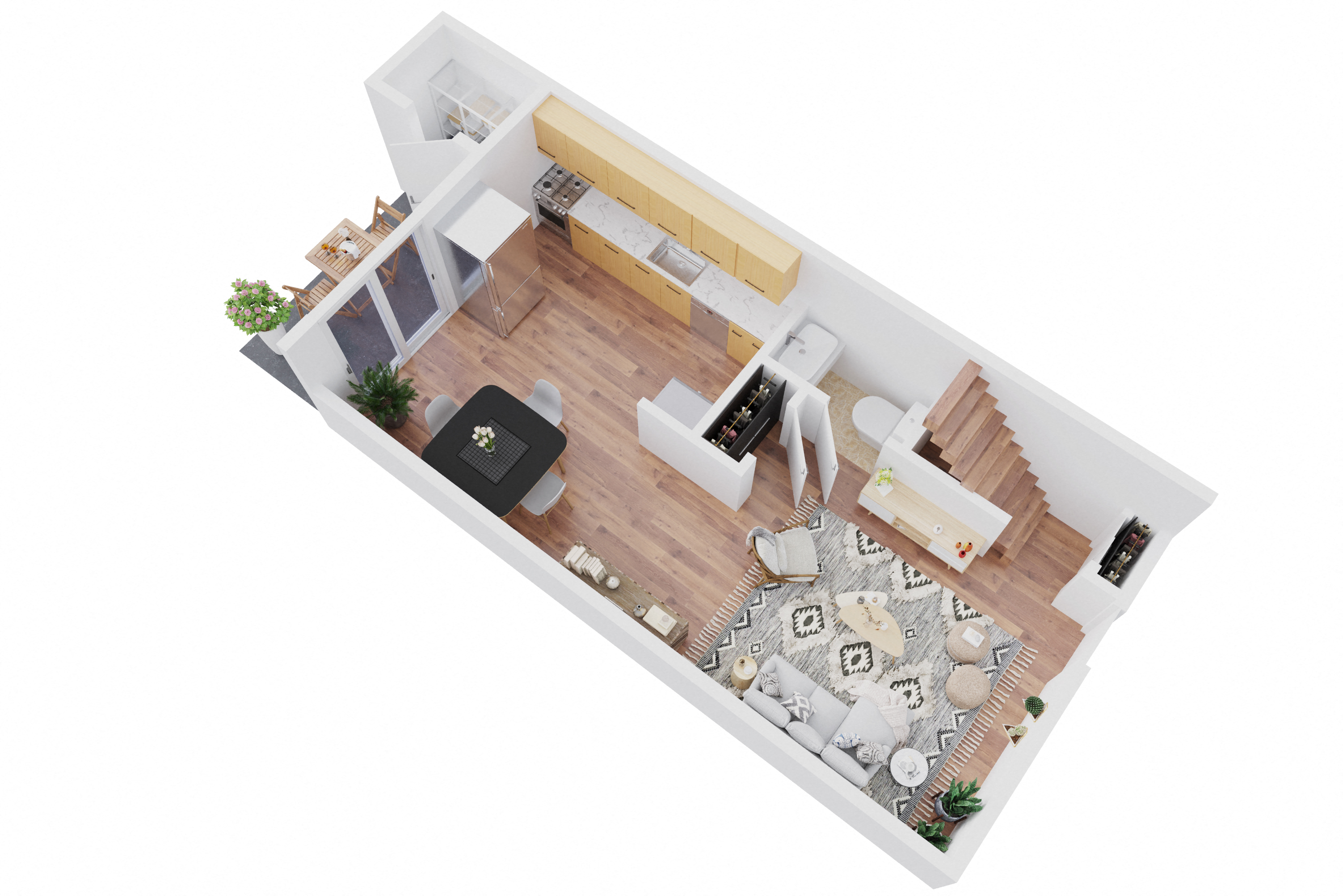 Renovated Two Bedroom Townhome