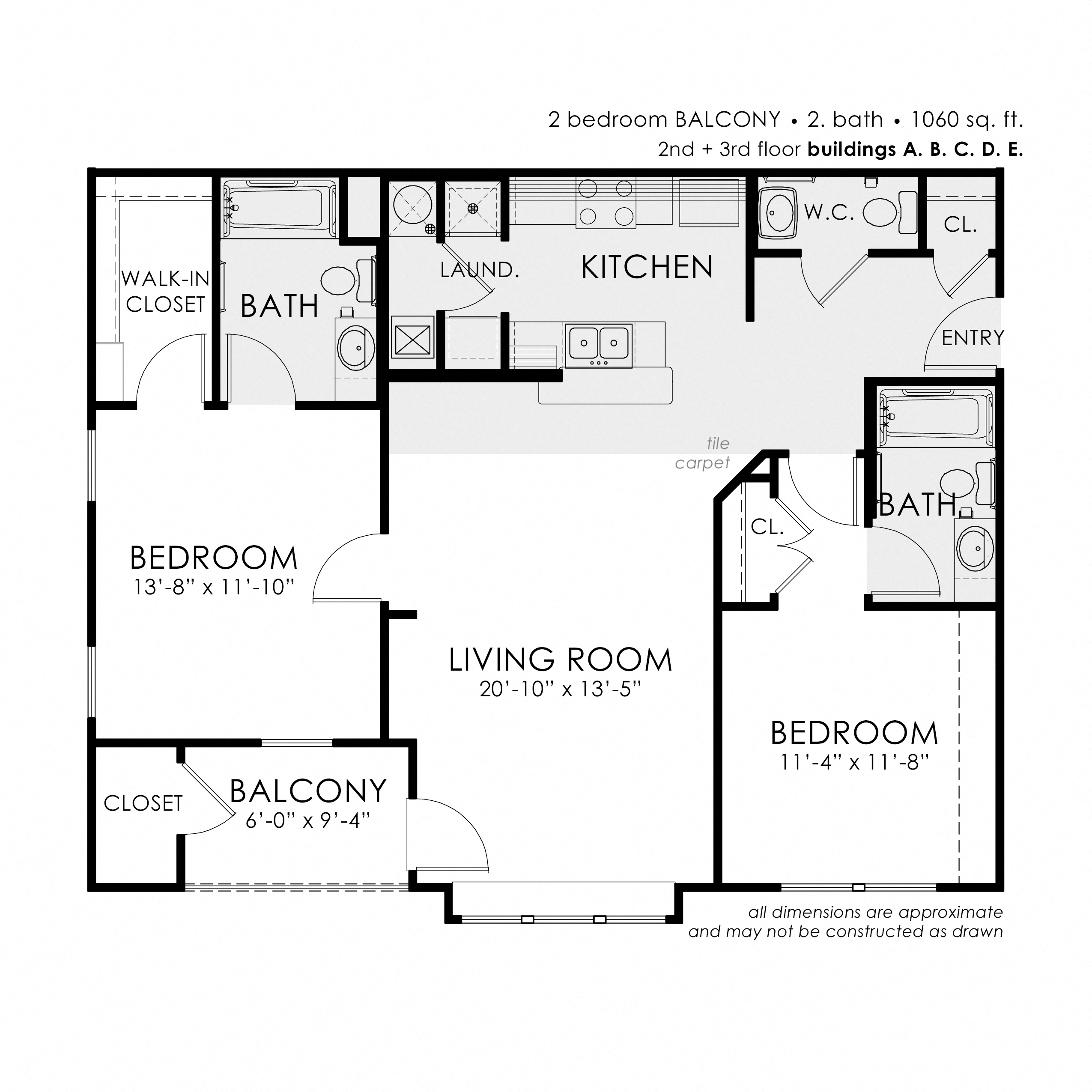 2 bedroom Balcony