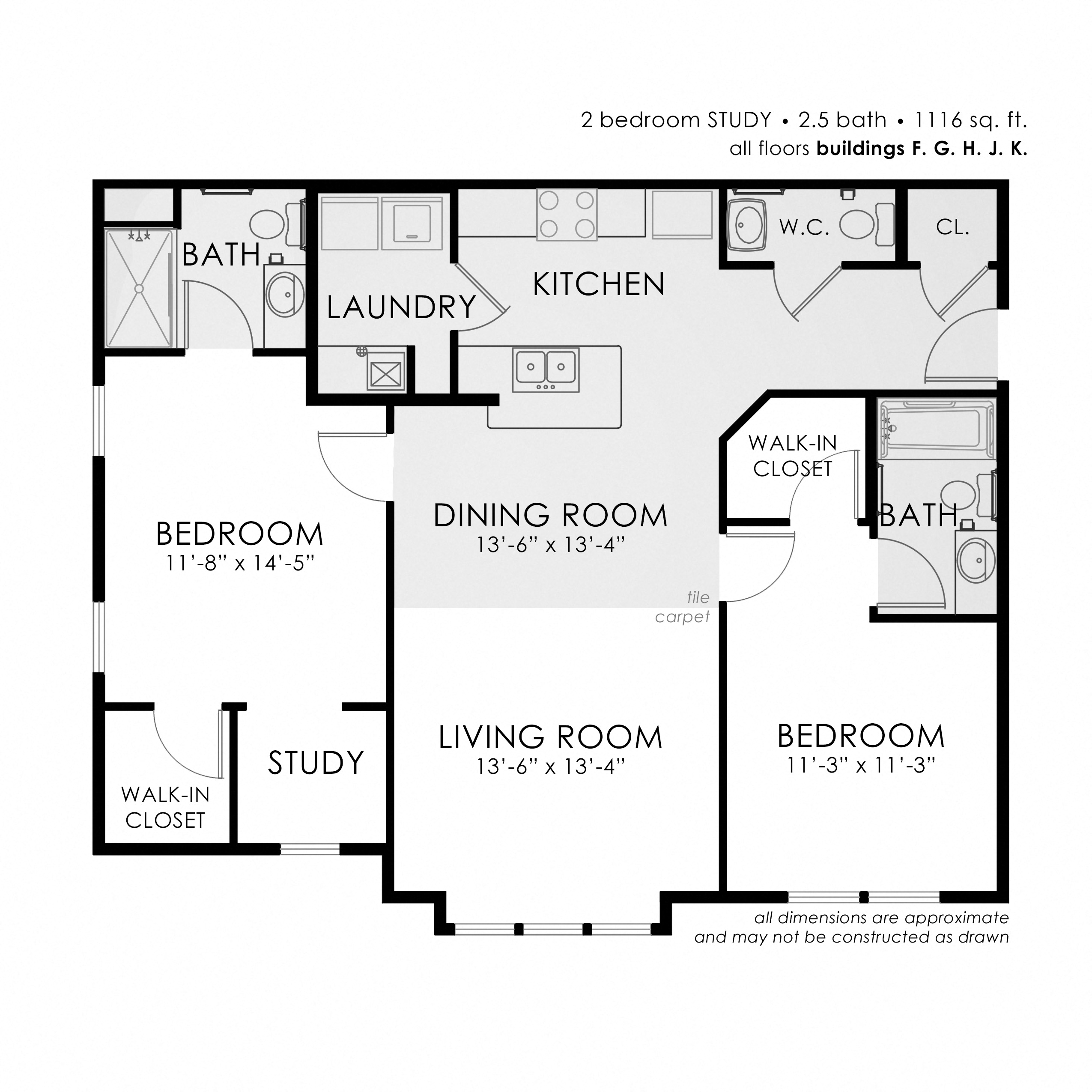 2 Bedroom Study
