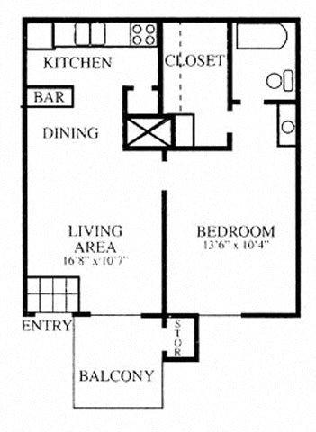 Floor Plans Of The Brook Apartments In Austin Tx
