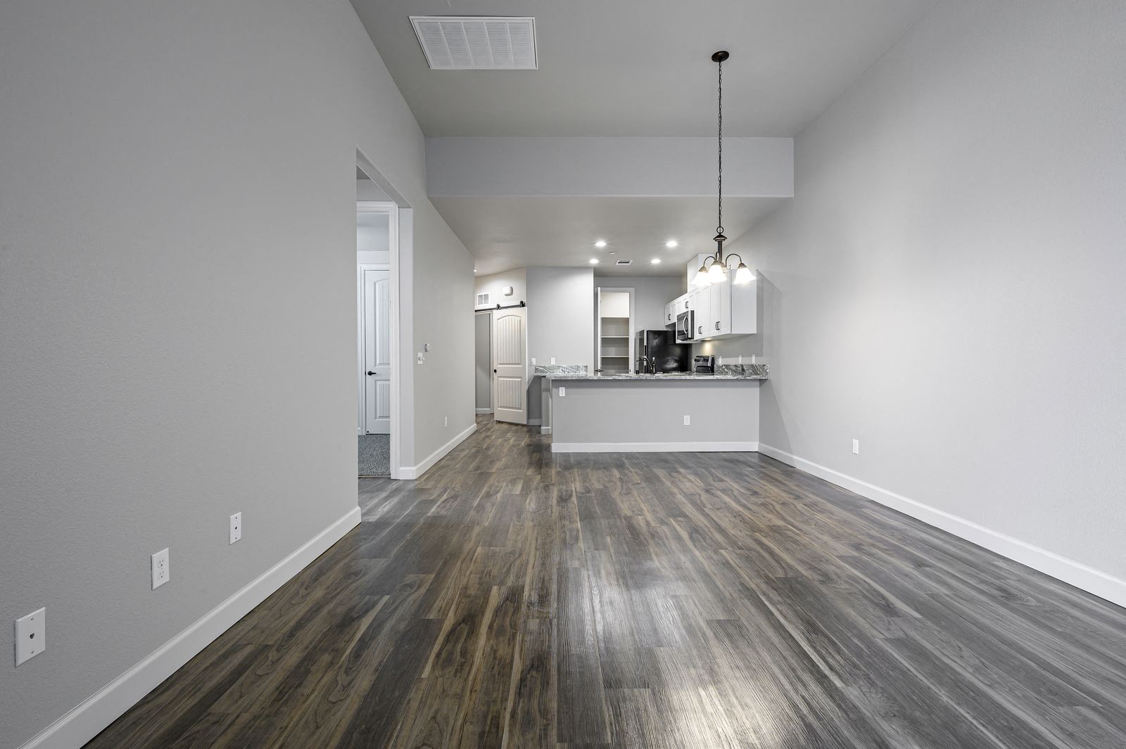 Vintage Visalia Living Room and Kitchen