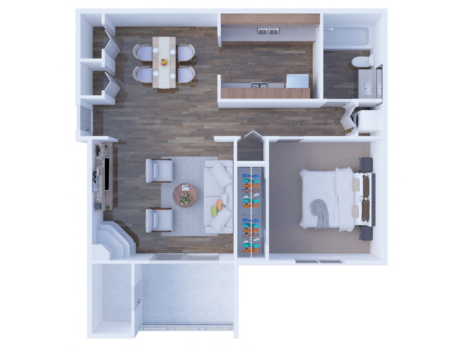 1 Bedroom with Fireplace