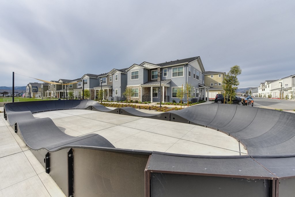 Skate area with small ramps, Apartment Exteriors at Morgan Ranch Apartments, Morgan Hill, 95037