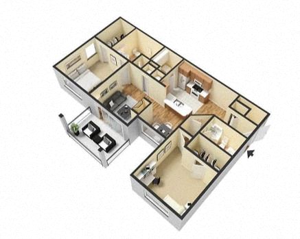 2 Bed 2 Bath Floor Plan at Village at Lake  Highland, Lakeland, 33813