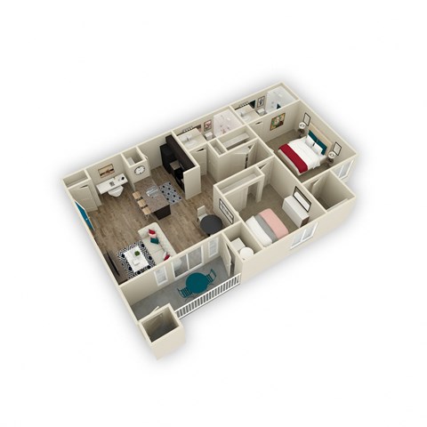 2 bedroom 2 bathroom floor plan
