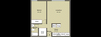 1 Bedroom, 1 Bathroom