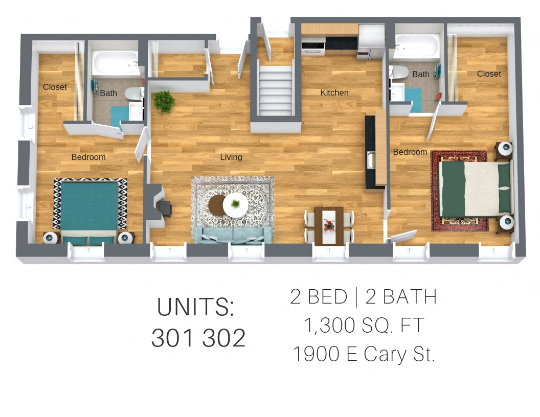 2 Bedroom: Canal Walk 1