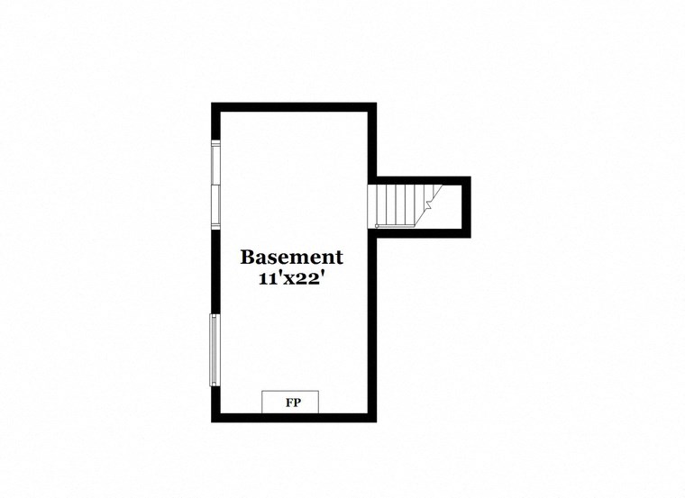 a floor plan of a house with a bedroom and a loft