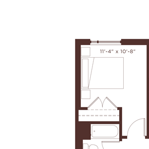 b3 Floorplan b3 Floorplan at North+Vine, Chicago, IL, 60610