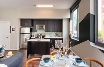 Fully Equipped Kitchen With Modern Appliances at The George, Wheaton, MD, 20902