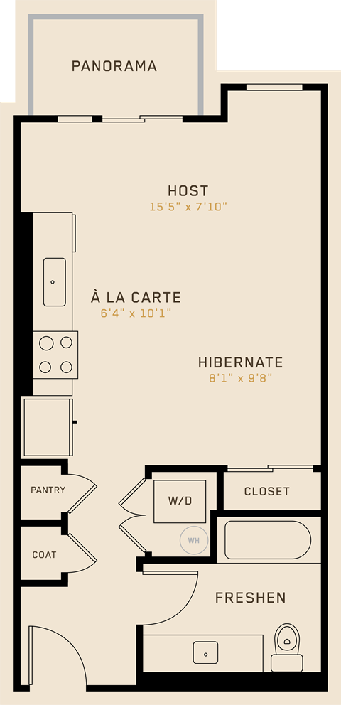 S1A Floor Plan at Bell Marymoor Park, Redmond