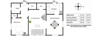 1 Bedroom - 1 Bathroom