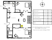 floor plan, 2 bedrooms, 5320 harper