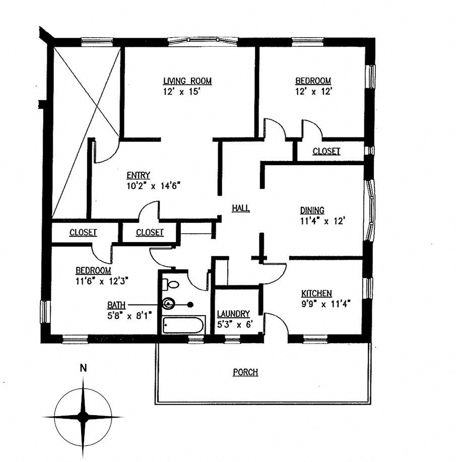 2 Bedroom - 1 Bathroom