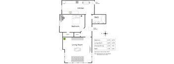 1 Bedroom - 1 Bathroom