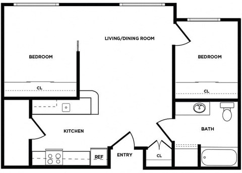 B3 floor plan at Boardwalk Apartments