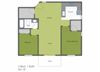 2 Bedroom 1 Bath C