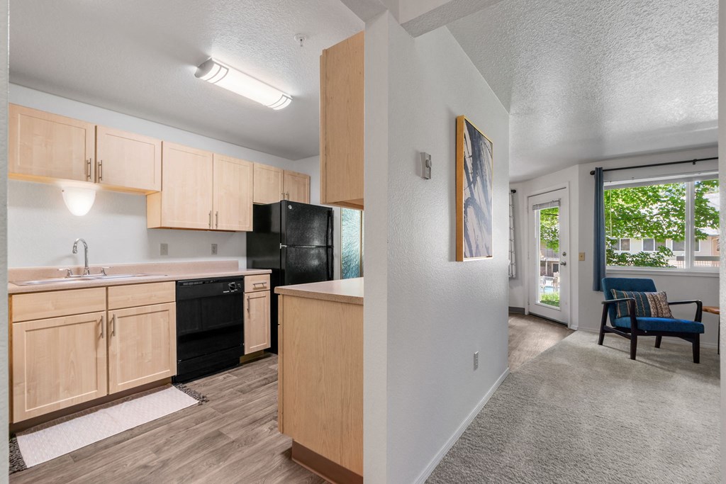 the preserve at ballantyne commons apartment kitchen and living room