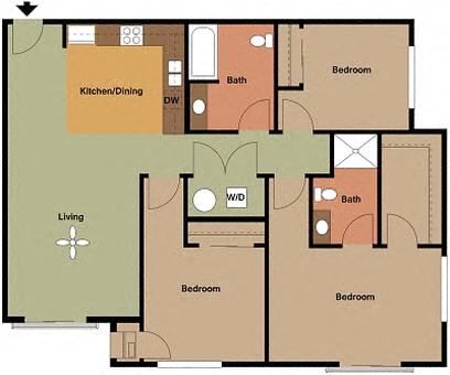 3 Bedroom Floorplan