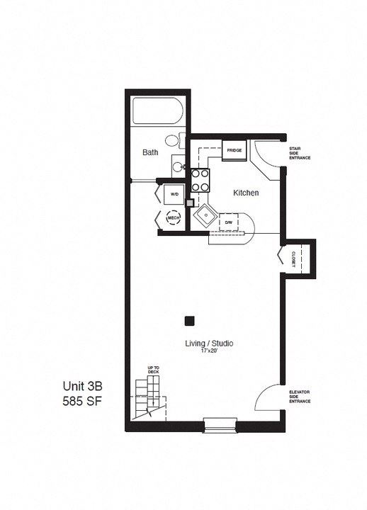 1 Bedroom, 1 Bathroom